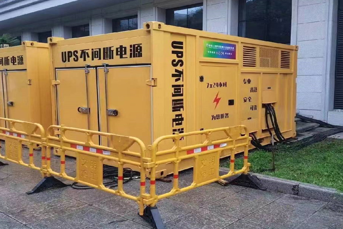 南湖发电机租赁施工现场