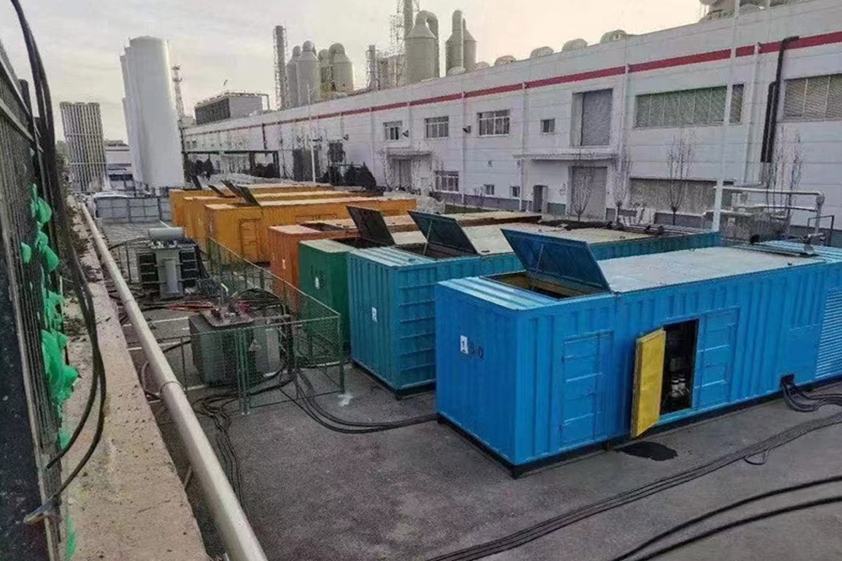 南湖发电机租赁施工现场